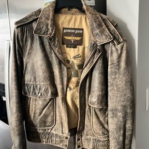 Distressed bomber jacket,